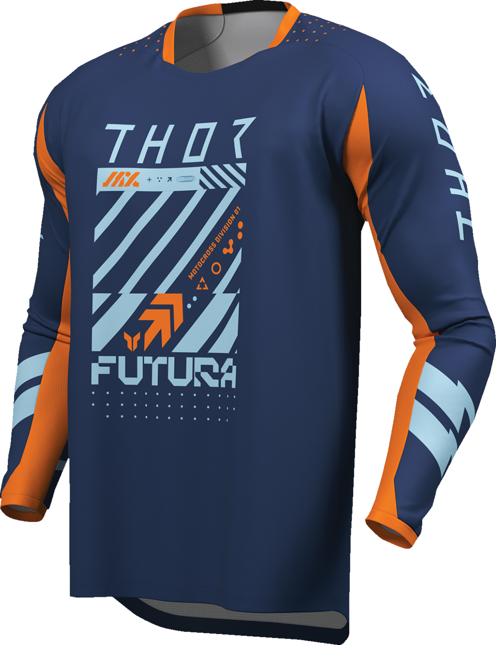 THOR Youth Launchmode Futura Jersey - Navy/Orange - Medium 2912-2599