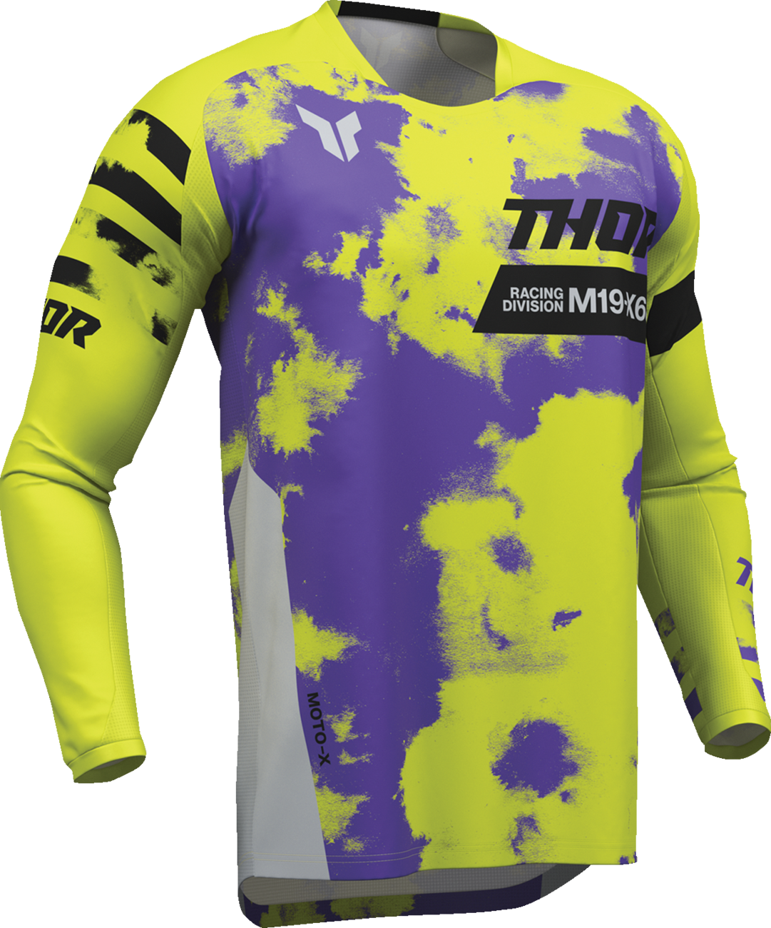 THOR Youth Launchmode Bleach Jersey - Gray/Acid - XL 2912-2583