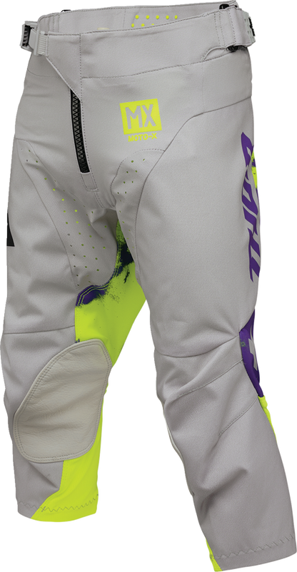 THOR Youth LAUNCHMODE Bleach Pants - Gray/Acid - US 24 2903-2618