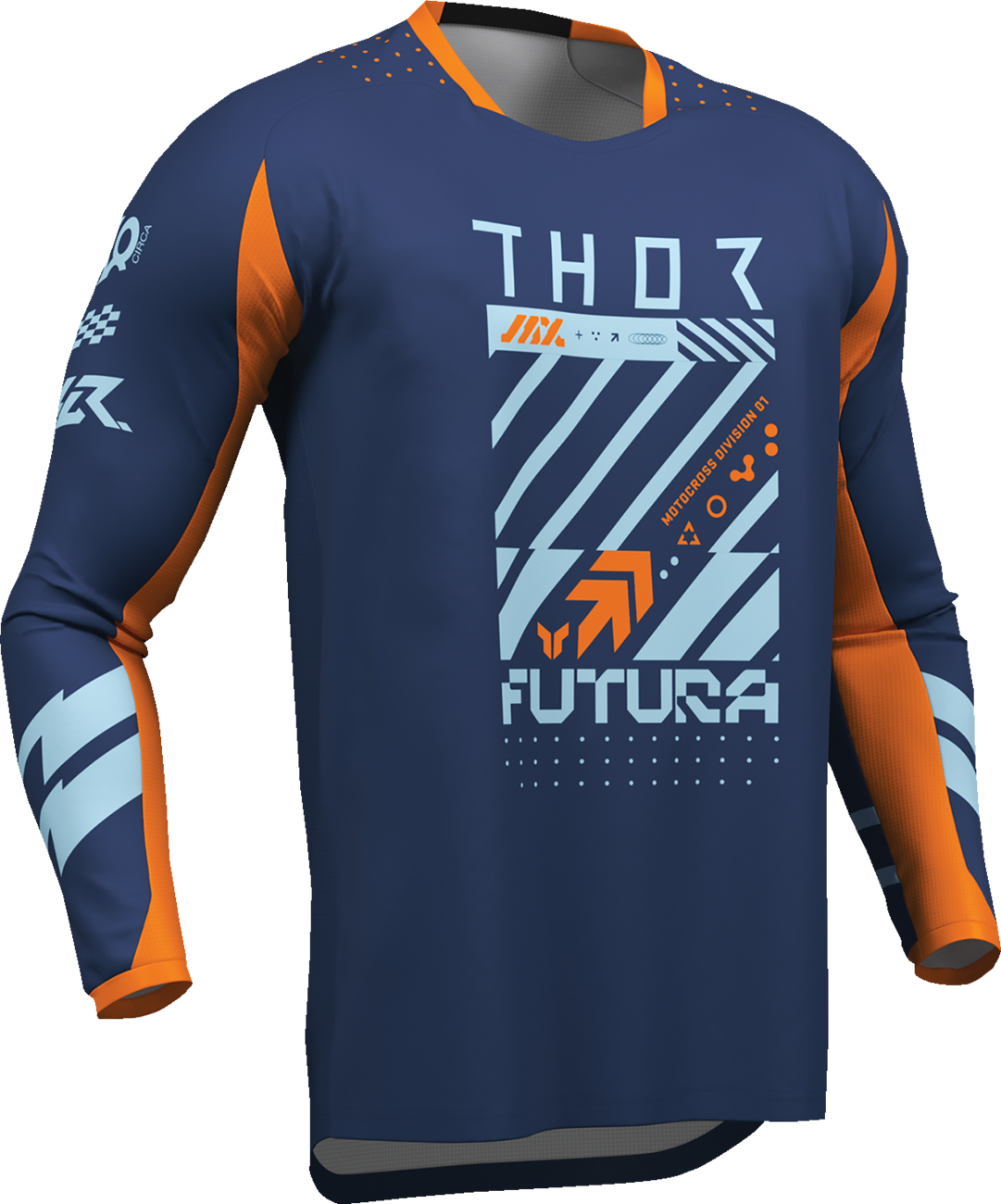 THOR Youth Launchmode Futura Jersey - Navy/Orange - Small 2912-2598