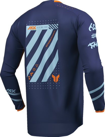 THOR Youth Launchmode Futura Jersey - Navy/Orange - Small 2912-2598