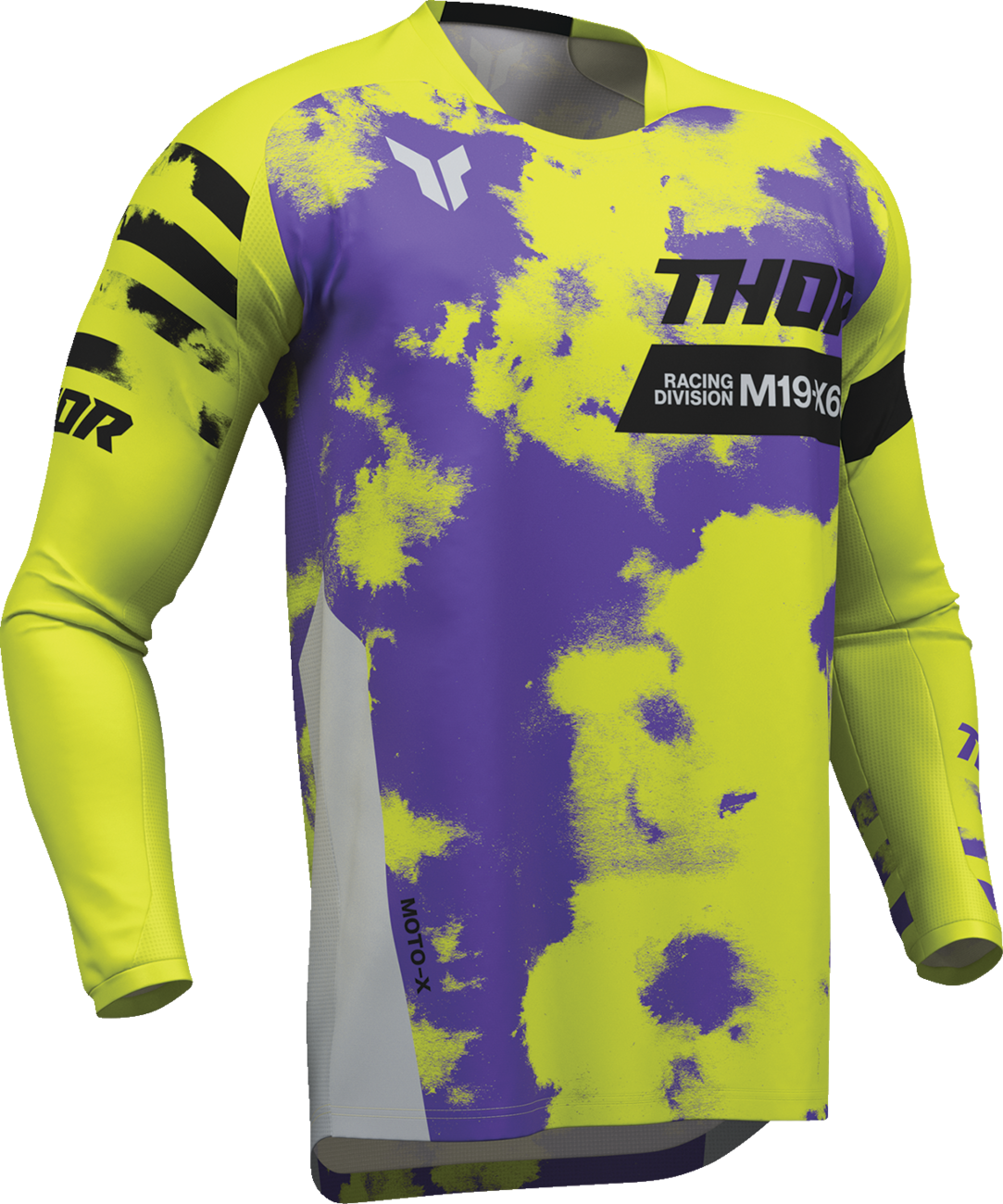 THOR Launchmode Bleach Jersey - Gray/Acid - Small 2910-8400