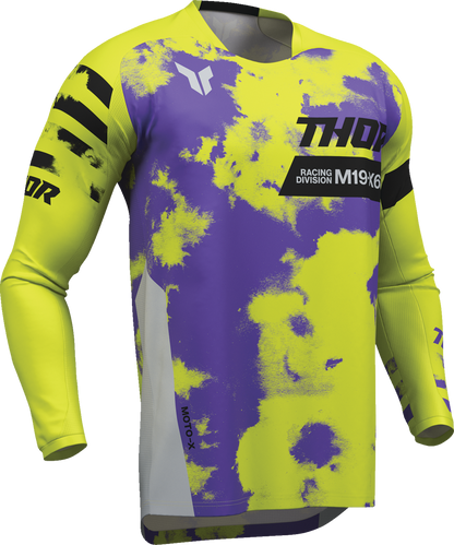 THOR Launchmode Bleach Jersey - Gray/Acid - Medium 2910-8401