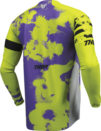THOR Launchmode Bleach Jersey - Gray/Acid - Small 2910-8400