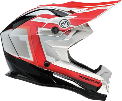 MOOSE OFFROAD MR3 Helmet - F.A.F. - White/Black/Red - Medium 0110-8934