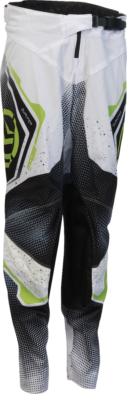 MOOSE OFFROAD Youth Qualifier® Pants - White/Black/Green - US 26 2903-2669