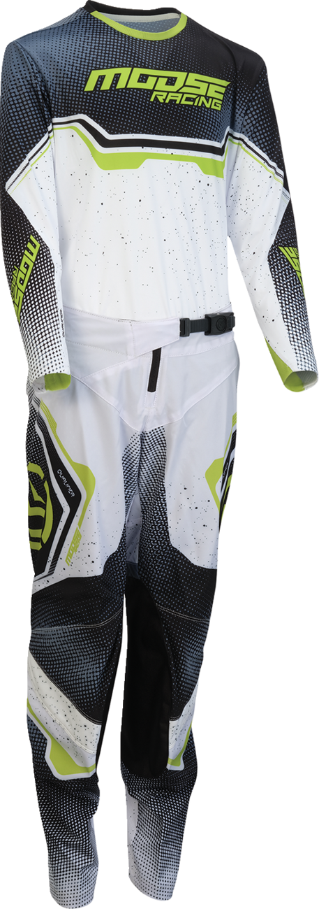 MOOSE OFFROAD Youth Qualifier® Pants - White/Black/Green - US 26 2903-2669
