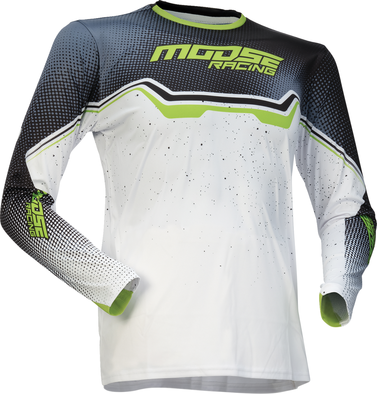 MOOSE OFFROAD Youth Qualifier® Jersey - White/Black/Green - Large 2912-2641