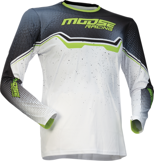 MOOSE OFFROAD Youth Qualifier® Jersey - White/Black/Green - Large 2912-2641