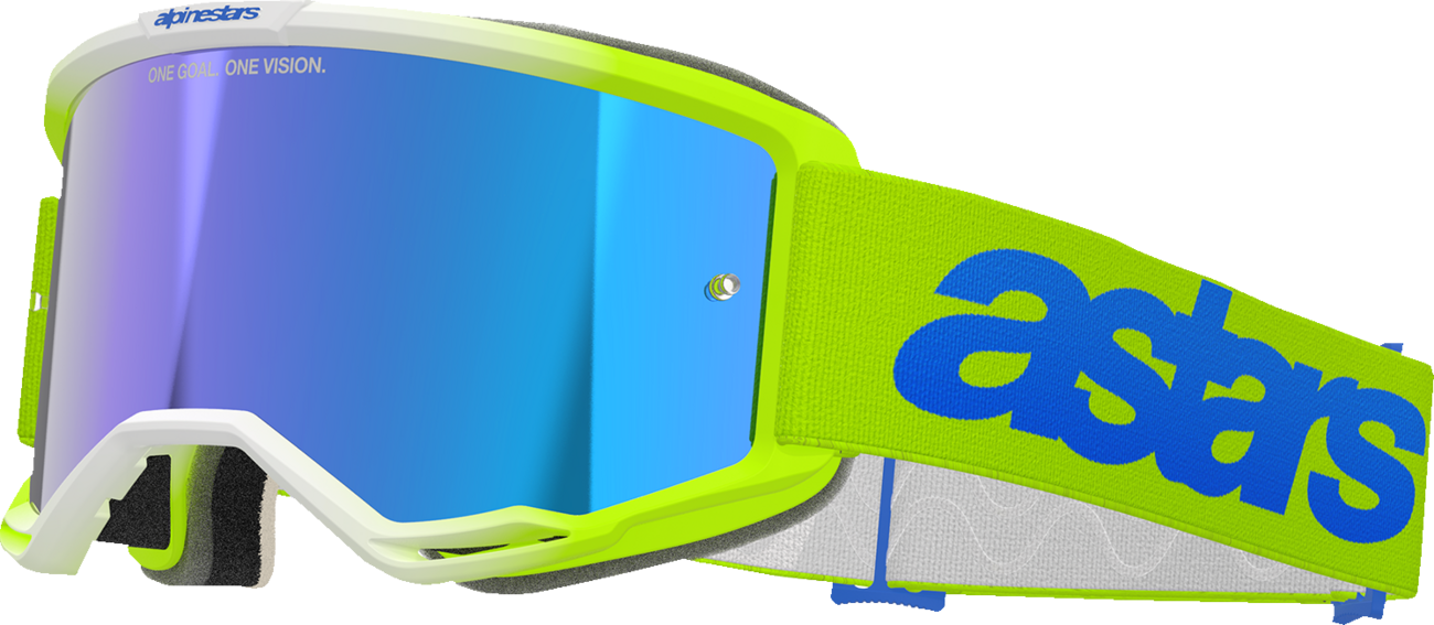 ALPINESTARS GOGGLES Vision 5 Goggle - Blaze - Yellow/Blue - Blue Mirror Lens 5102125-5007