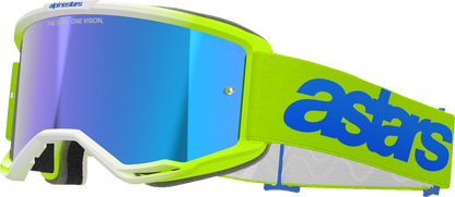 ALPINESTARS GOGGLES Vision 5 Goggle - Blaze - Yellow/Blue - Blue Mirror Lens 5102125-5007