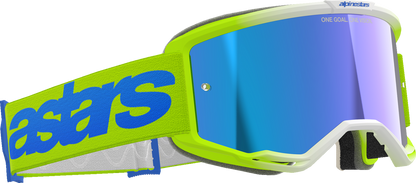 ALPINESTARS GOGGLES Vision 5 Goggle - Blaze - Yellow/Blue - Blue Mirror Lens 5102125-5007