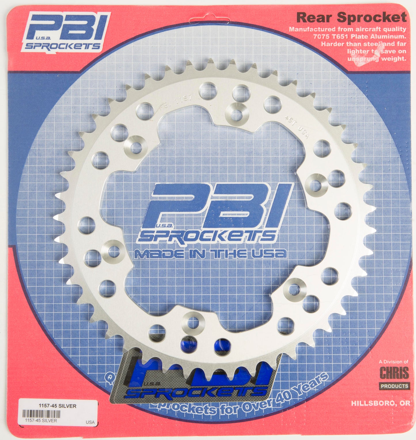 Rear Sprocket Aluminum 45t 520 Husq/Suz