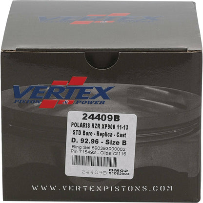Piston Kit Cast 92.95/Std 10.6:1 Pol