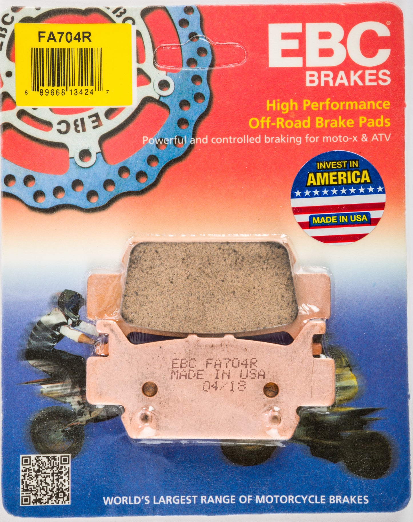 Brake Pads Fa704r Sintered R Series
