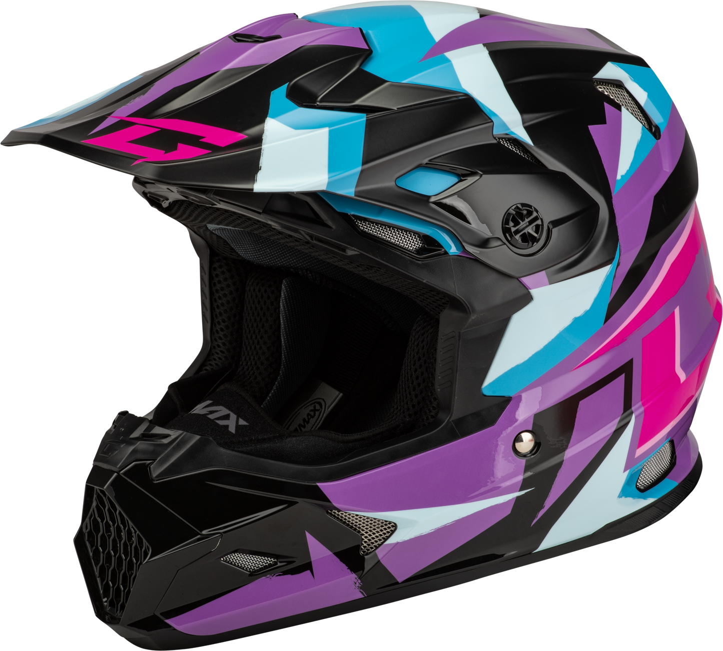 Mx 96s Splinter Helmet Black/Purple/Blue Md