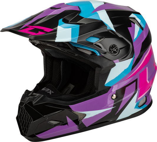 Mx 96s Splinter Helmet Black/Purple/Blue Md