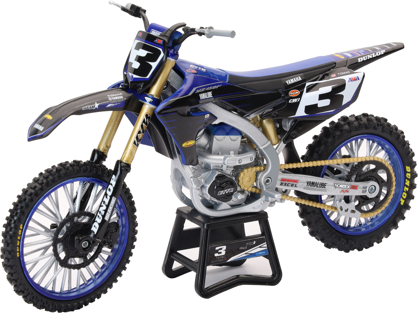 1:12 Scale Yamaha Team Yz450f Eli Tomac #3 W/#1 Sx/Mx