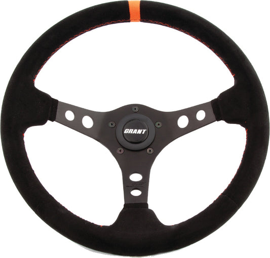 Suede Series Steering Wheel Black/Orange