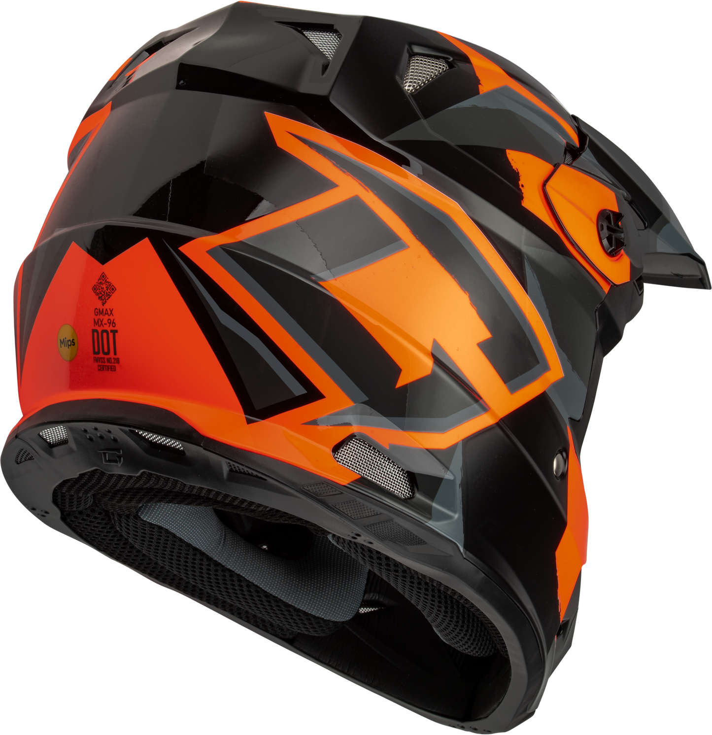 Mx 96s Splinter Helmet Black/Orange Md