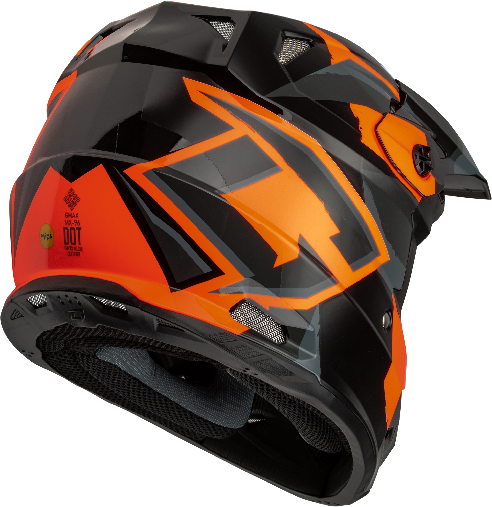 Mx 96s Splinter Helmet Black/Orange Md