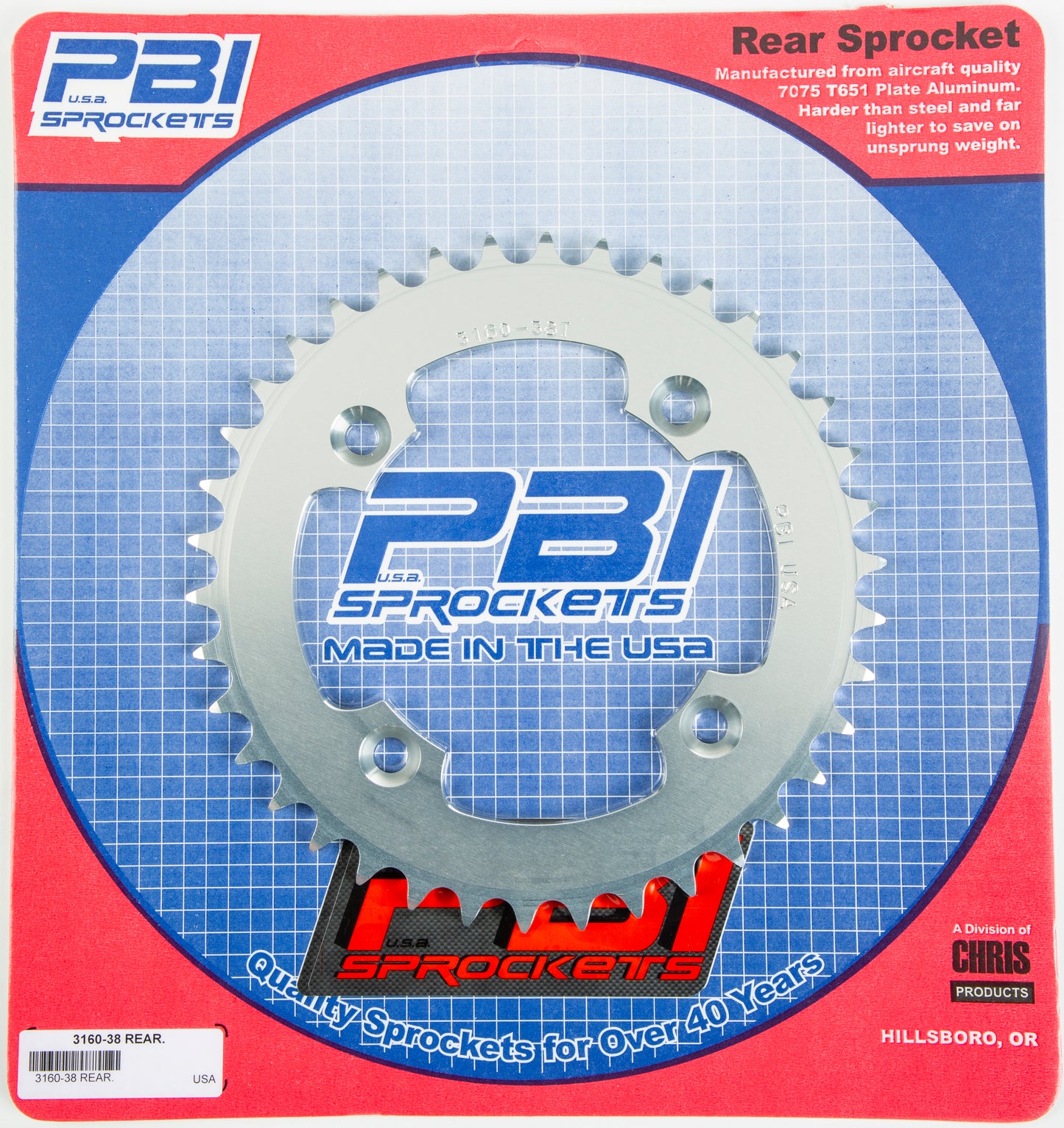 Rear Sprocket Aluminum 38t 520 Hon