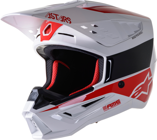 S M5 Bond Helmet White/Red Glossy Lg