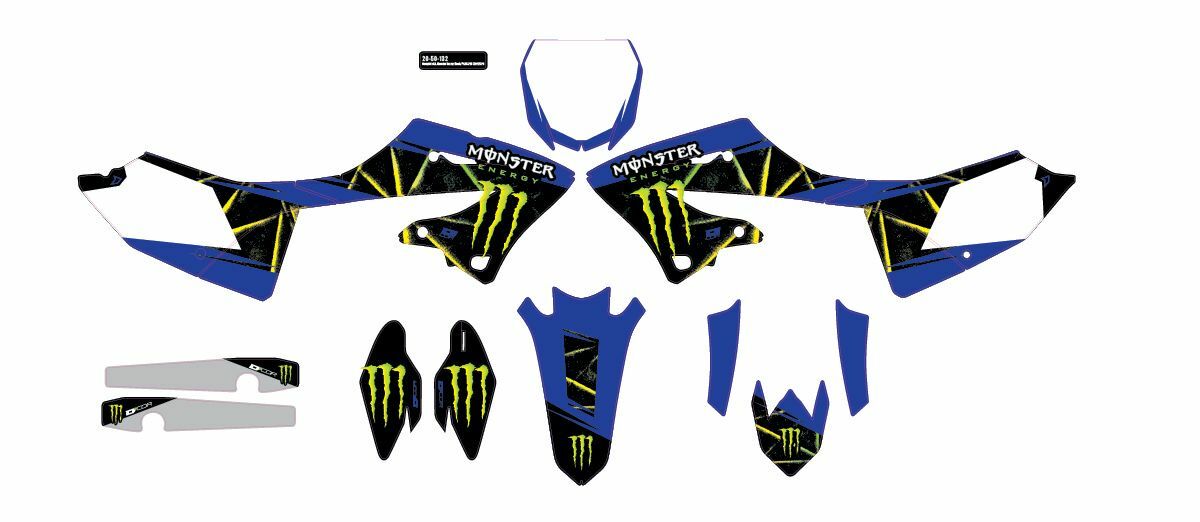 Cmplt Kit Monster Energy Slash White Bg