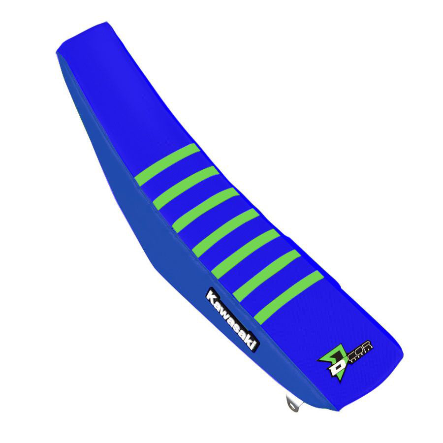 Seat Cover Bluee Green Ribs Kxf250/450