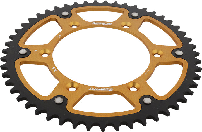 Rear Stealth Sprocket Alu/Stl 51t 520 Gld Yam