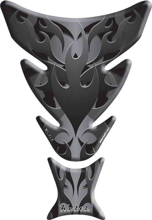 Tank Pad Flames Black