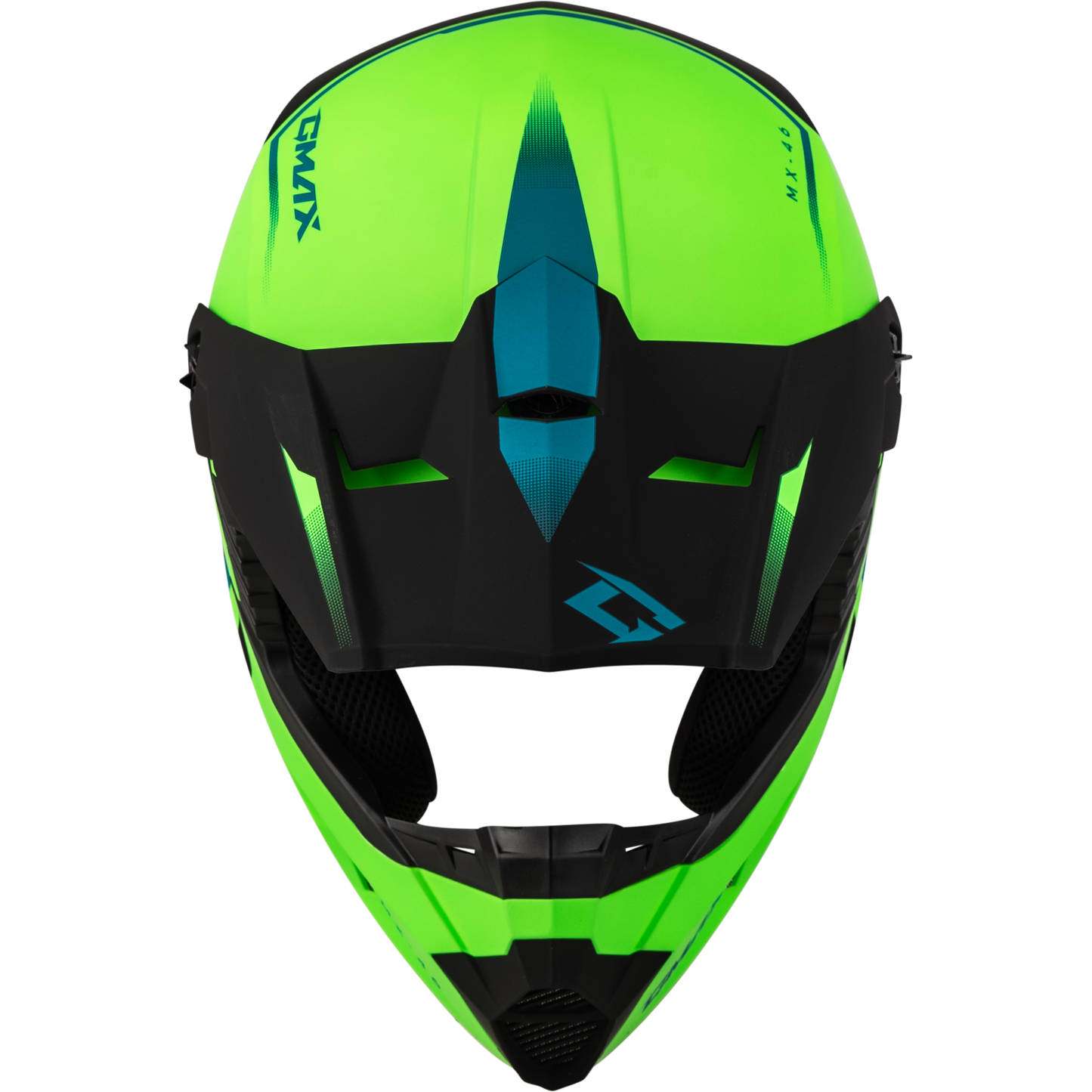 Mx 46 Compound Helmet Matte Hi Vis Green/Blk/Blue Lg