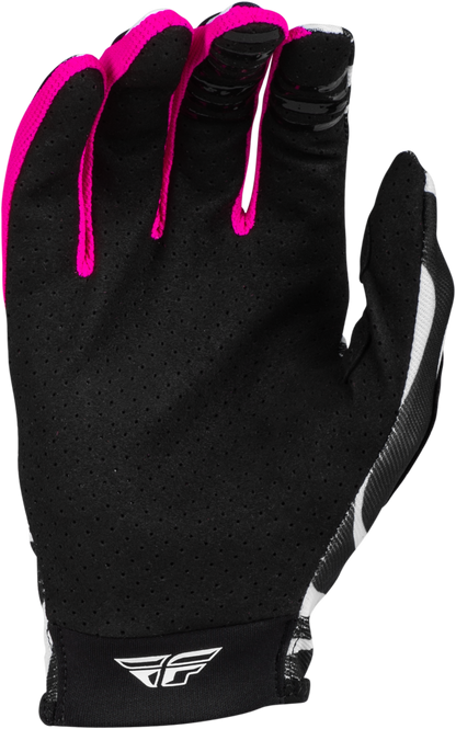 Youth Lite Uncaged Gloves Black/White/Neon Pink Yl