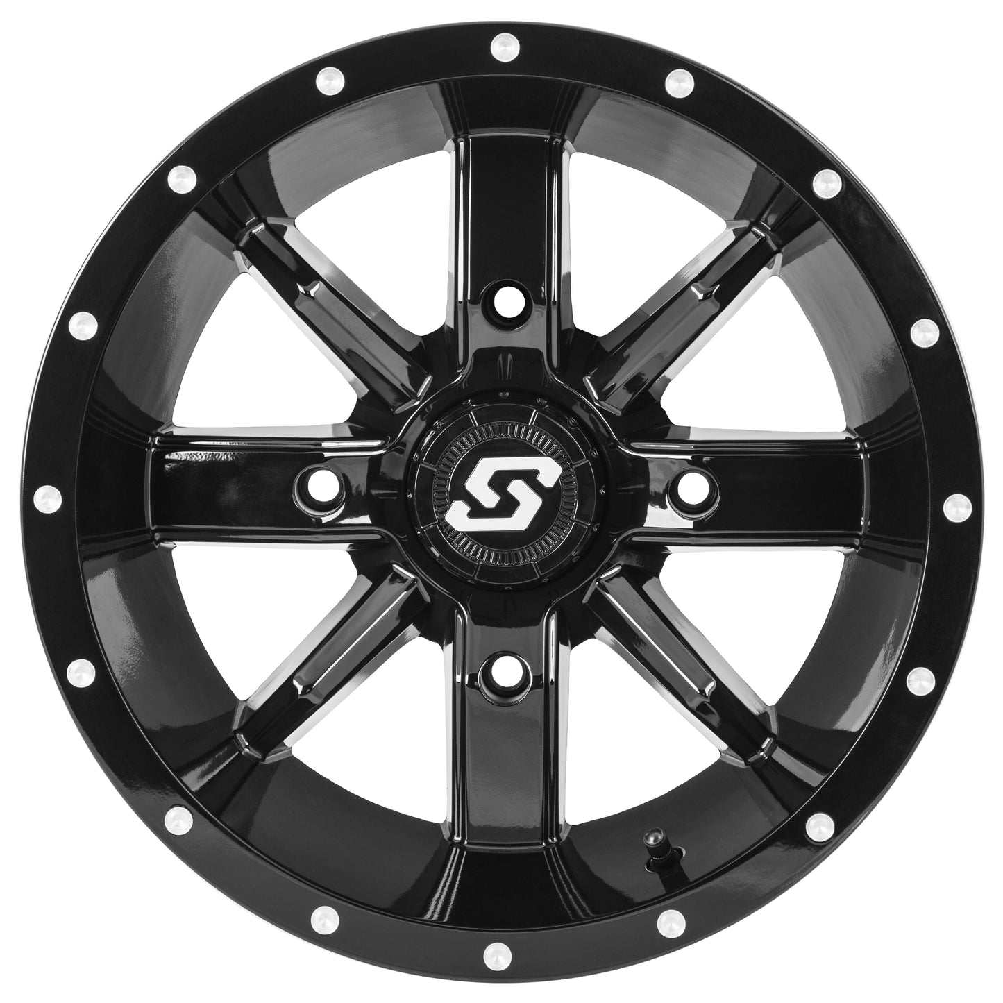 Hollow Point Wheel 14x8 4/110 4+4 (0mm) Black