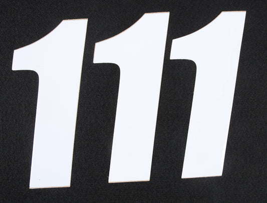Number 1 White 6" 3/Pk