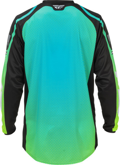 F 16 Jersey Aqua/Black/White Lg