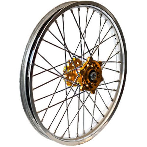 Front Wheel 1.60 X 21 Gold Hub Silver Rim