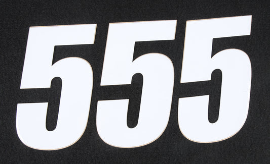 Number 5 White 4" 3/Pk