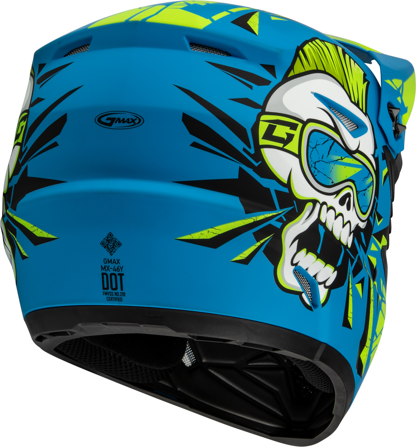 Youth Mx 46y Unstable Helmet Matte Blue/Green Ym