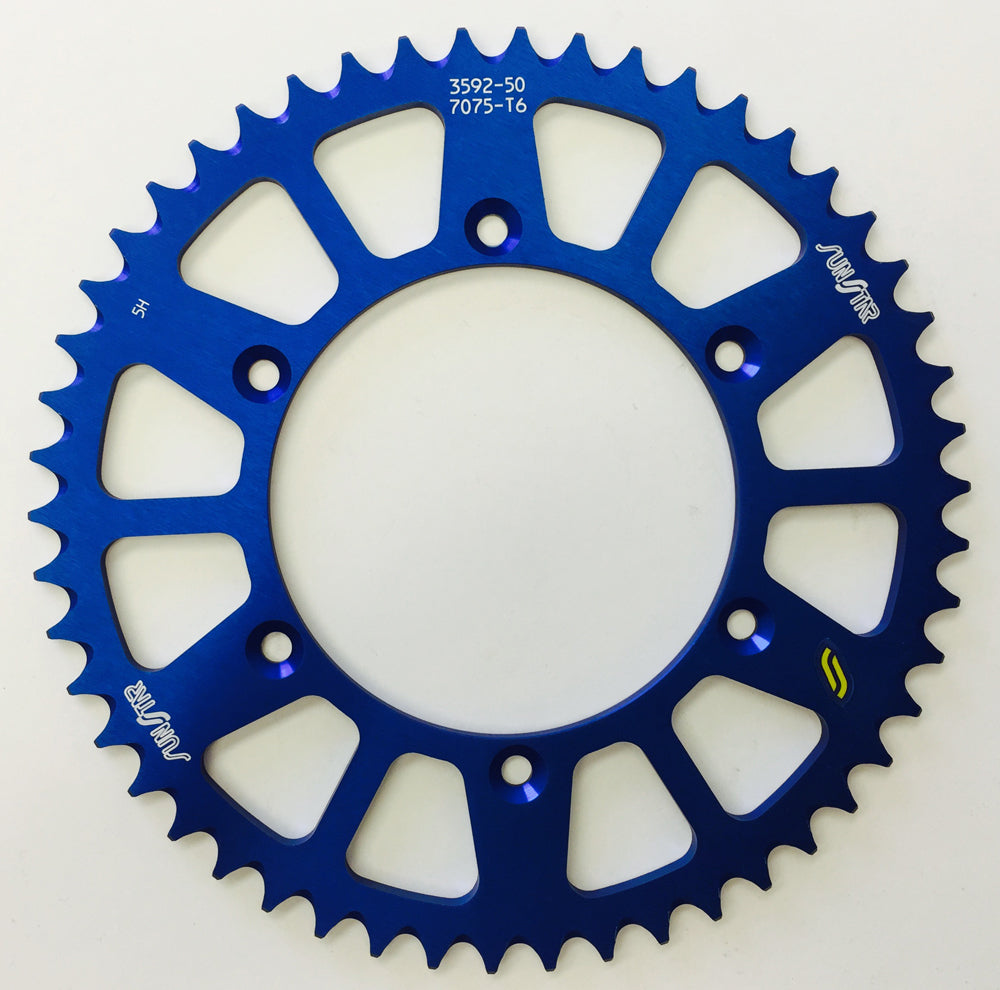 Rear Sprocket Aluminum 50t 520 Blu Hon/Yam