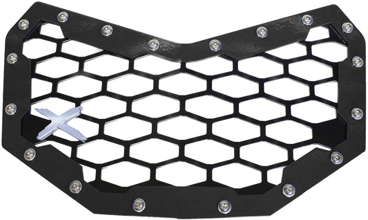 Mq Front Grill Blk/Blk W Slv Can Am X3 Logo