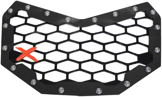 Mq Front Grill Blk/Blk W Red Can Am X3 Logo