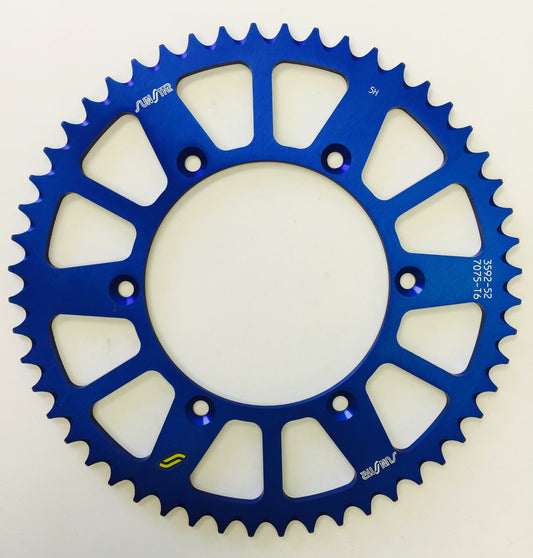 Rear Sprocket Aluminum 52t 520 Blu Hon/Yam