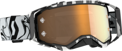 Prospect Goggle Mrbl Blk/ Wht W/Gold Chrome Amp Works