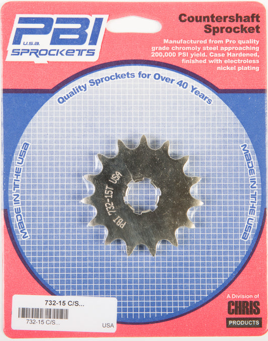 Front Cs Sprocket Steel 15t 428 Kaw/Suz/Yam