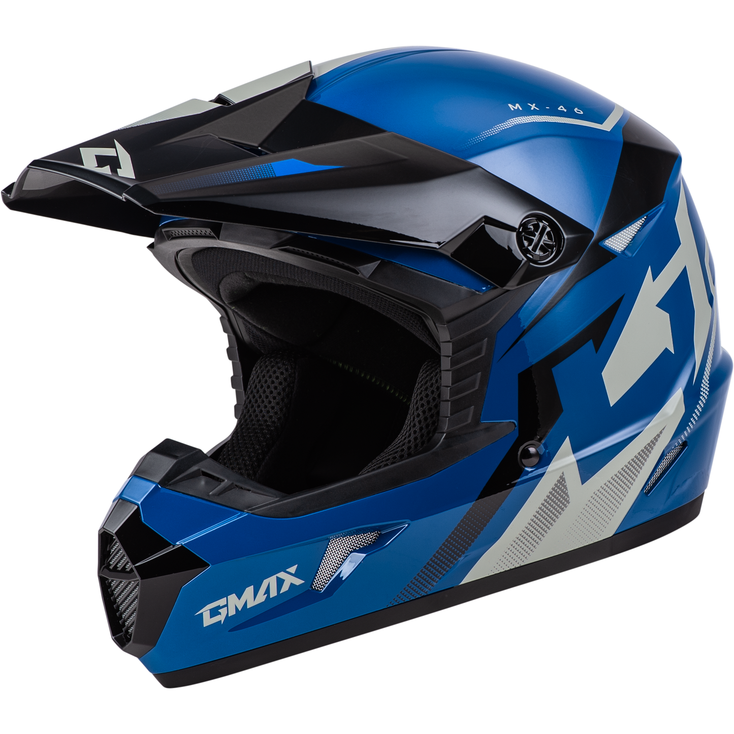 Mx 46 Compound Helmet Blue/Black/Grey Yl