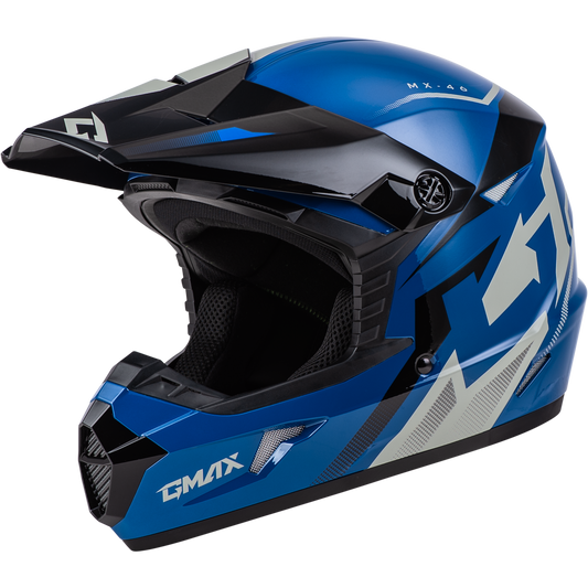 Mx 46 Compound Helmet Blue/Black/Grey Yl