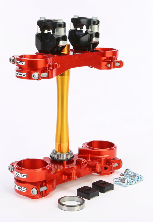 Rocs Tech Clamp Set Red Honda 20mm