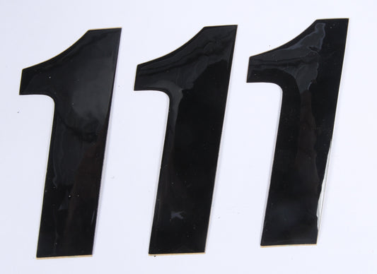 Number 1 Black 4" 3/Pk