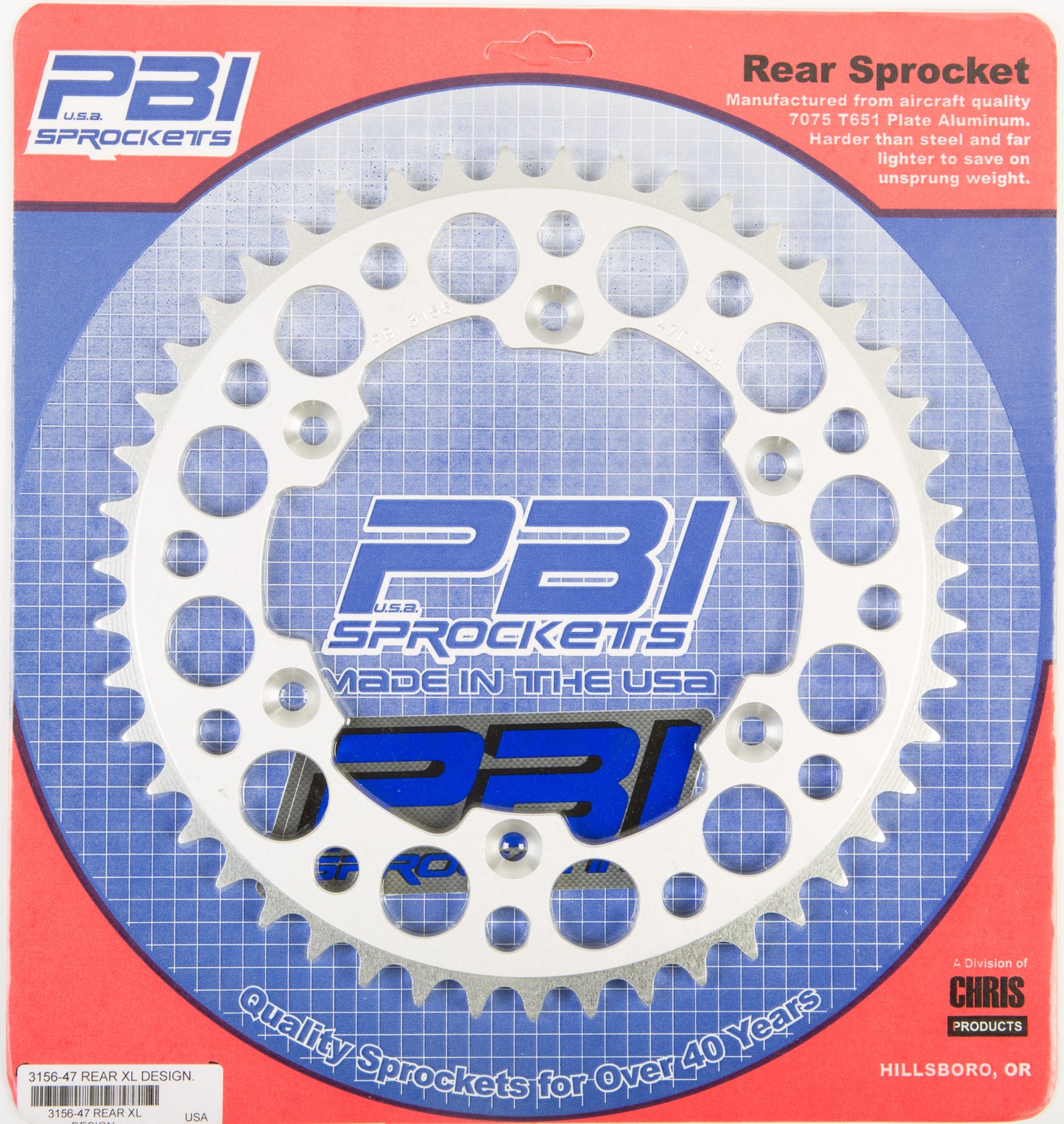 Rear Sprocket Aluminum 47t 520 Hon/Yam